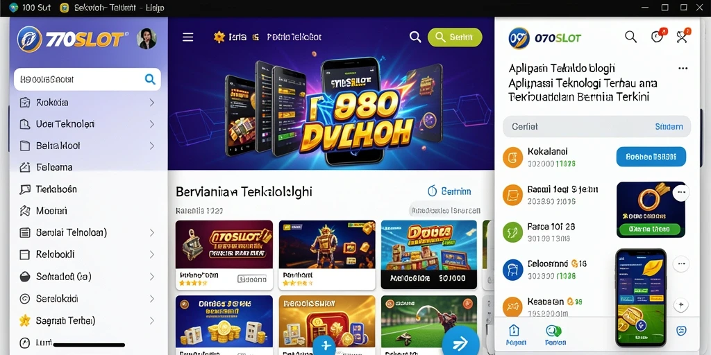 Tampilan antarmuka user-friendly aplikasi 070SLOT.