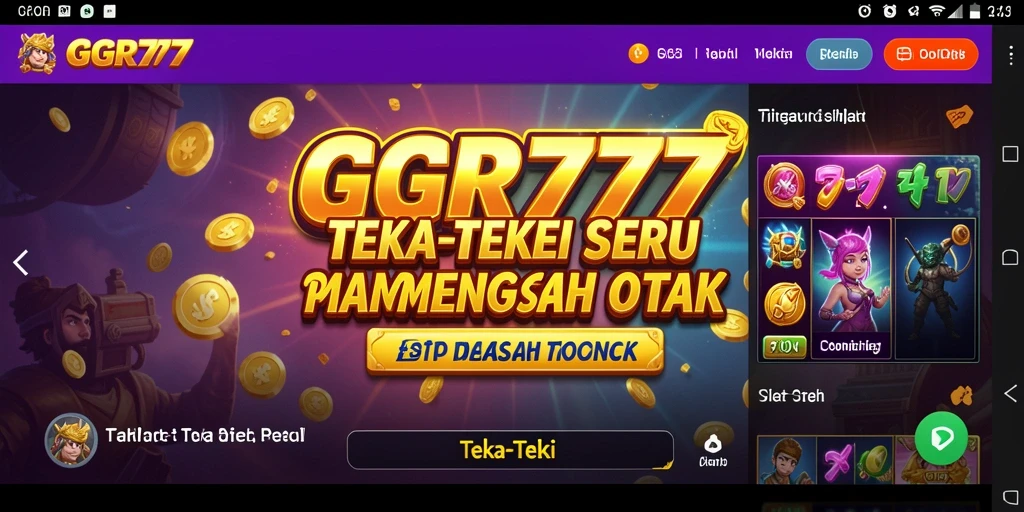 Antarmuka intuitif GGR777 dengan berbagai teka-teki menarik.