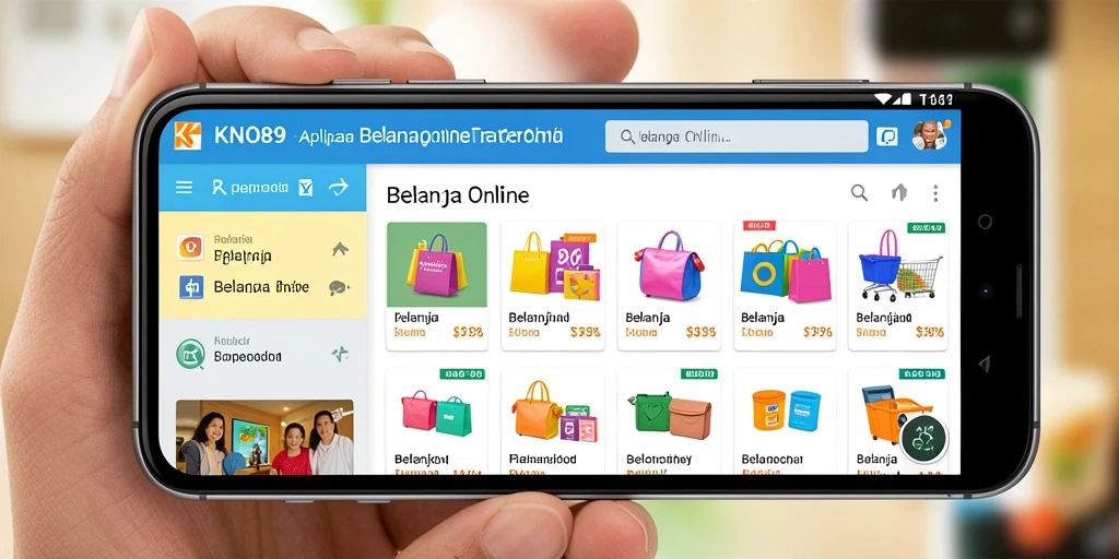 Tampilan antarmuka KNO89 untuk Belanja Online yang sederhana dan menarik.