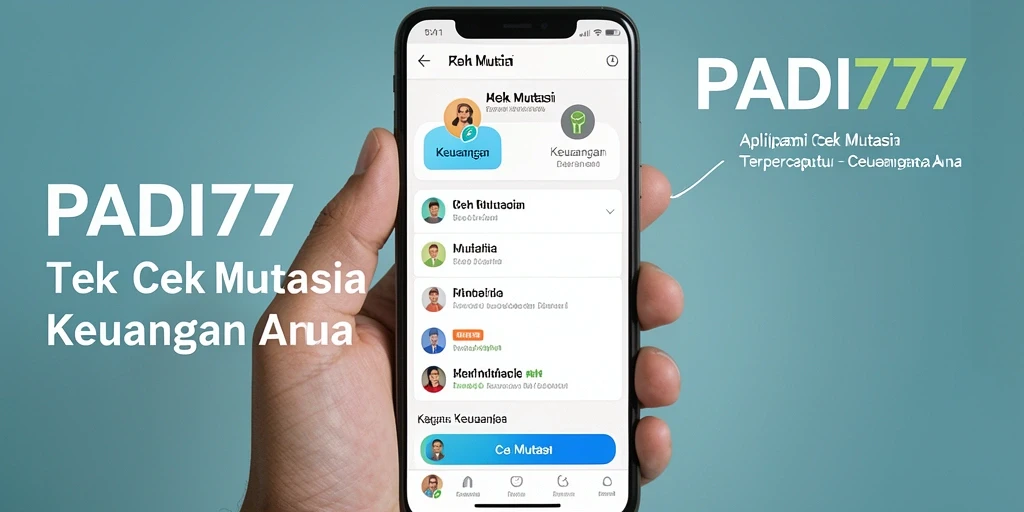 Tampilan antarmuka PADI777 untuk cek mutasi keuangan.