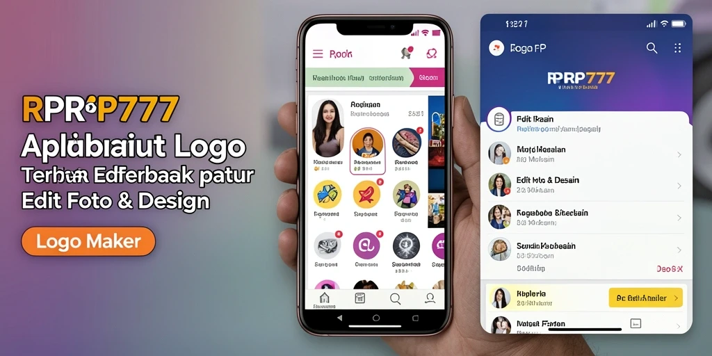 Antarmuka RPRP777 yang intuitif untuk logo maker.