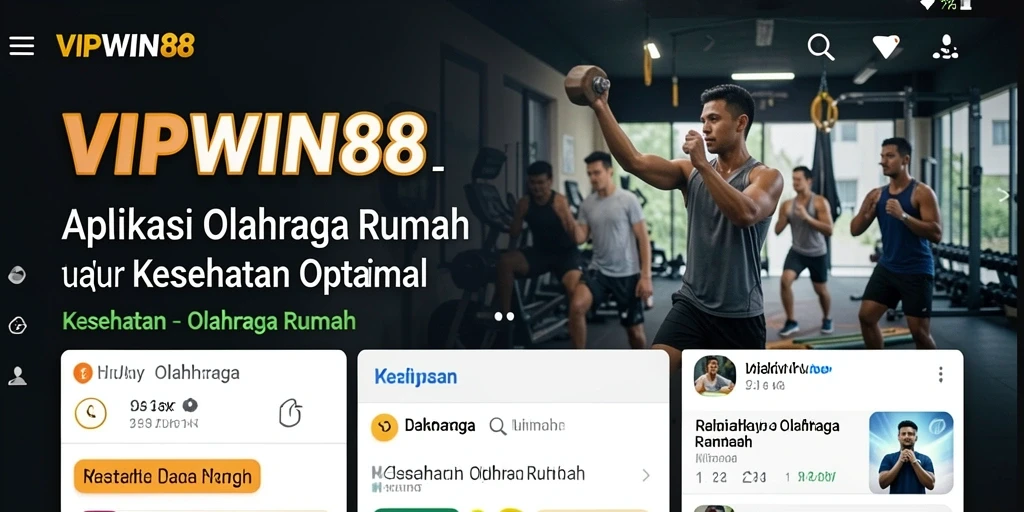 Tampilan menarik dan fungsional dari aplikasi VIPWIN88 untuk olahraga rumah.
