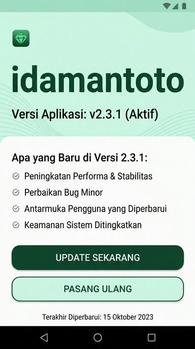 Riwayat Versi idamantoto untuk Android